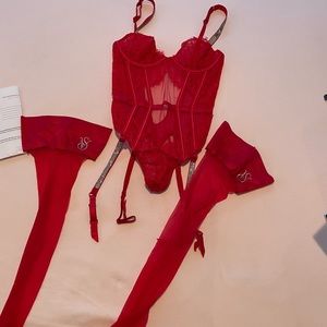 Red Lingerie Set Very Pretty.